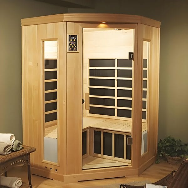 redwood-Indoor-sauna-ergonomic-bench-led-lighting-wholesale