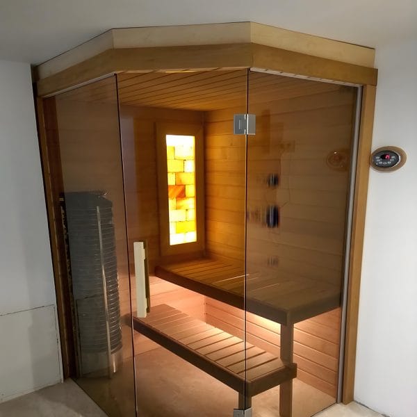 redwood-Indoor-sauna-ergonomic-bench-led-lighting-wholesale