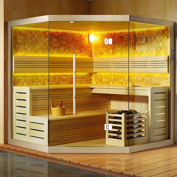 redwood-Indoor-sauna-ergonomic-bench-led-lighting-wholesale