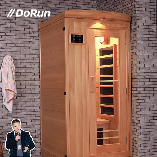 High Quality Indoor Custom Solid Wood Square Far Infrared 2-Person Garden Sauna - Image 6
