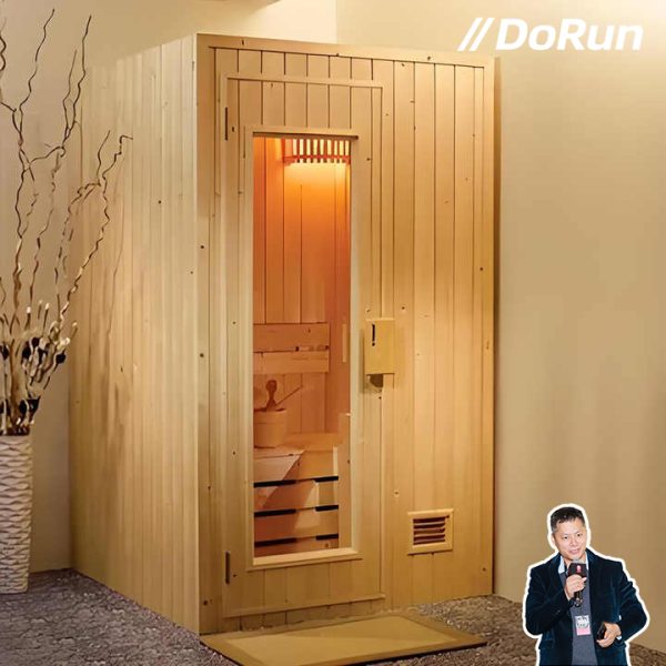 High Quality Indoor Custom Solid Wood Square Far Infrared 2-Person Garden Sauna - Image 4
