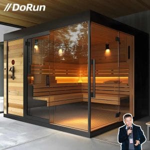 Indoor High Quality Custom Square Far Infrared Steam Villa 2 Person Sauna