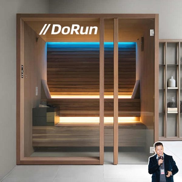 Luxury 5-Person Infrared Sauna Hemlock, Bluetooth Audio LED Lighting - Image 9