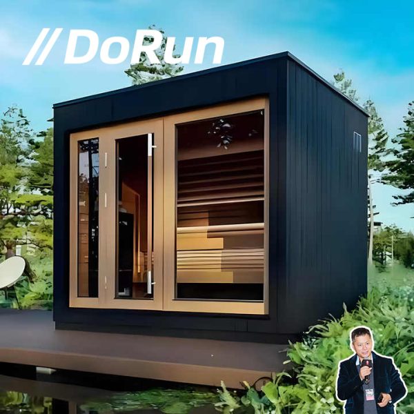 Modern Red Cedar Outdoor Steam Sauna Room - Image 5