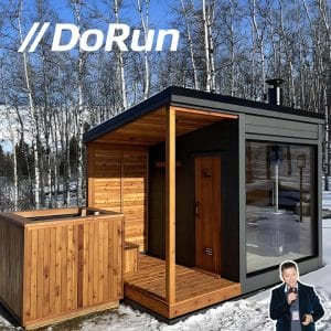 Outdoor Red Cedar  Cube Sauna Room for 6 8 People