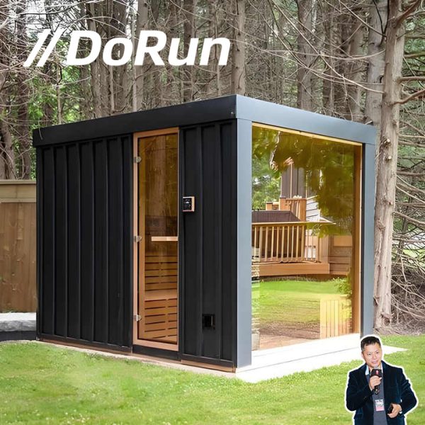 Modern Red Cedar Outdoor Steam Sauna Room - Image 6