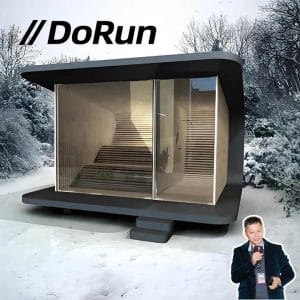 Custom Fashion Canadian Hemlock Outdoor Side Door Smart Square Sauna Room With Wood Stove